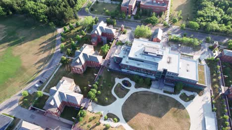 flying overhead canadian college campus