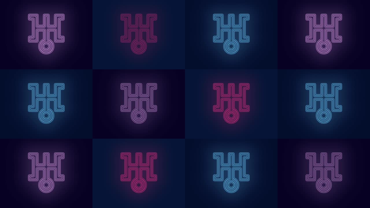 patrón de símbolos de japón colorido neón