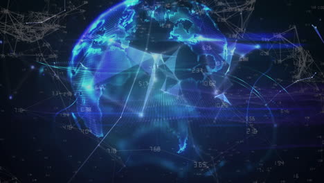 animación de redes de conexiones en todo el mundo