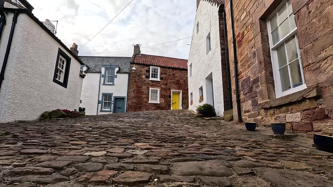 Historic street view in Fife, Scotland