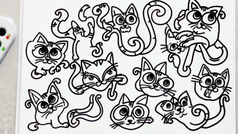 cute cartoon cats drawings