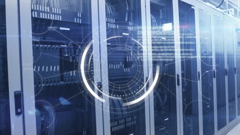 animation of scope with data processing over computer servers