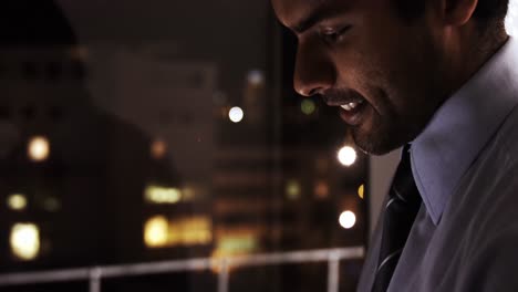 businessman using digital tablet