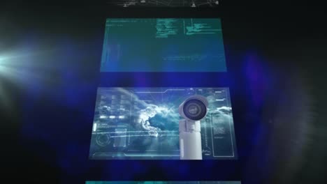 Animation of data processing on screens