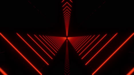red neon abstract background. moving laser rays. computer generated motion design. animated glowing lines