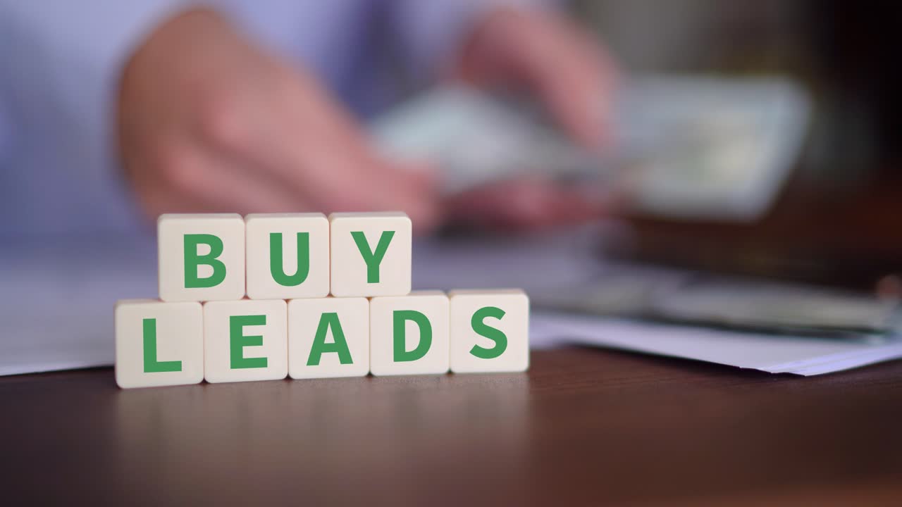 Concept of buying leads as a marketing strategy