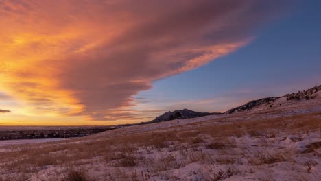 time lapse of sunrise over the rocky mountains