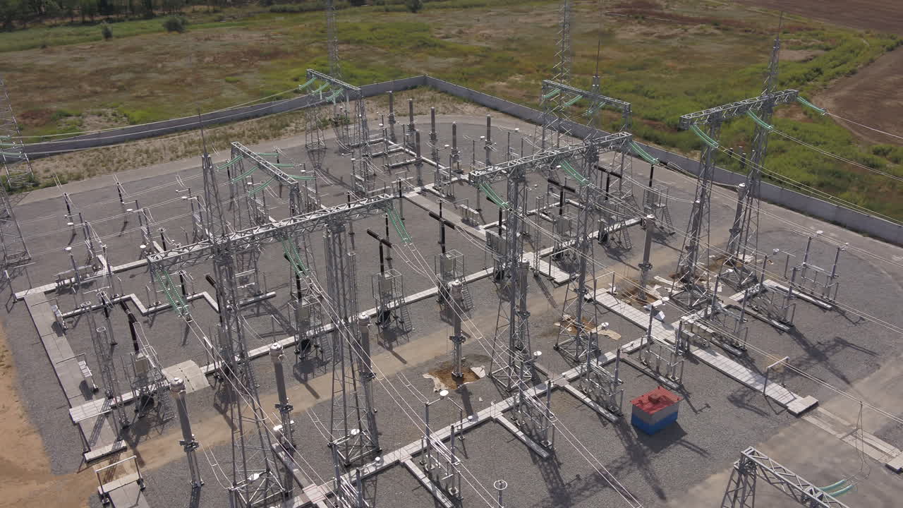 Overhead view of an Electrical Substation