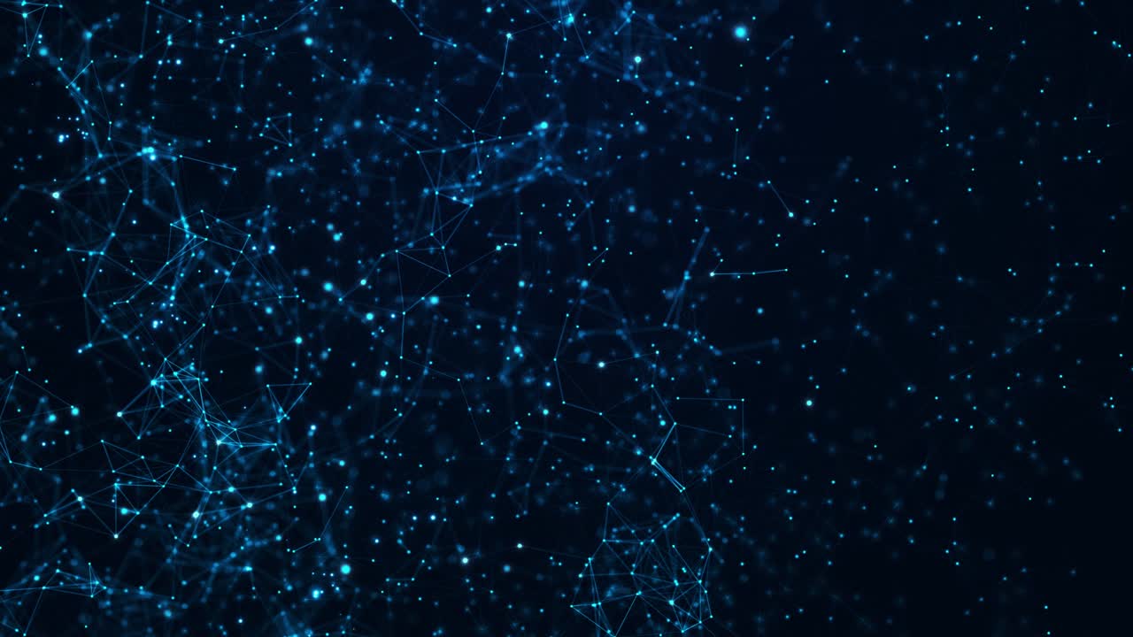 Abstract Digital Plexus Blue Geometrical Shapes Connection And Web Concept loop Animation,