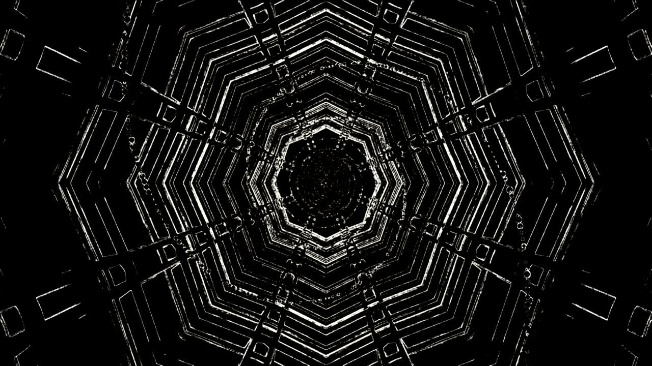 This video features a mesmerizing tunnel effect with intricate patterns that seamlessly loop, perfect for screensavers or live wallpapers. The design offers a captivating visual experience