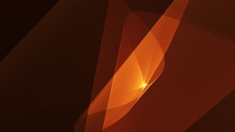 abstract digital orange color wave bend geometrical shapes motion on black background. 4k 3d rendering seamless looping cyber and technology business background concept. bright modern technology bg.