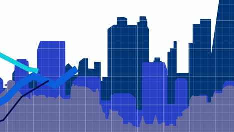 animation of data processing over city