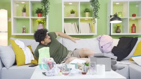 A lazy and careless man.