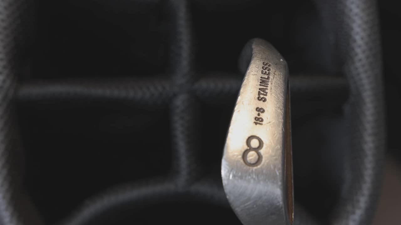 Close-up of an 8 Iron Golf Club