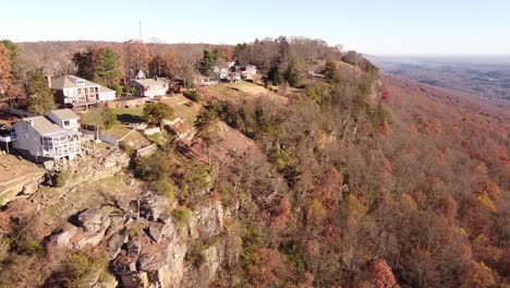 signal hill with forest in background in chattanooga tennessee in the fall from signal mountain in usa