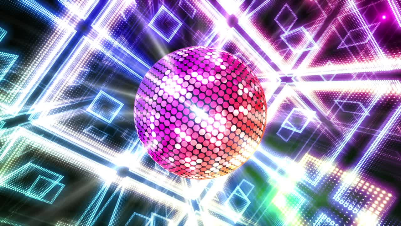 bola de espejo disco luces club de baile fiesta brillo de fondo