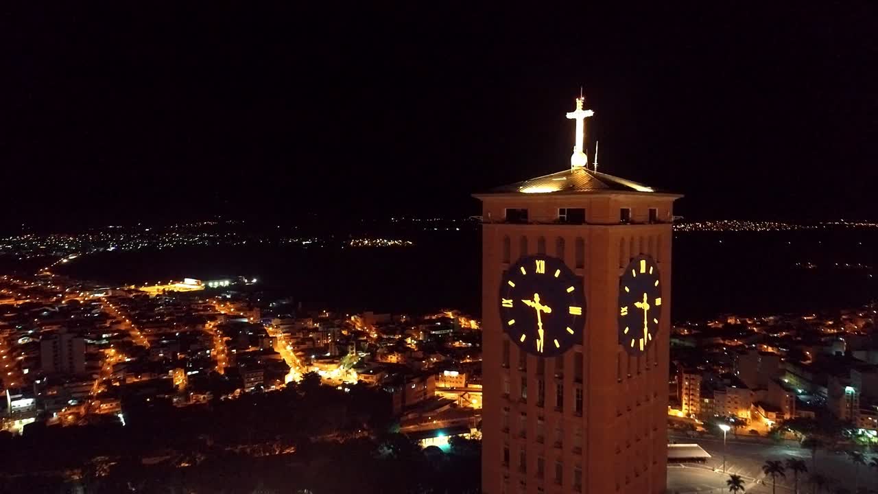 Aerial view of the Shrine of Nossa Senhora Aparecida, Aparecida, Sao Paulo, Brazil. Patroness of Brazil. Church, temple, religion, faith. Catholic church. Catholic Religion. Catholic Priest.