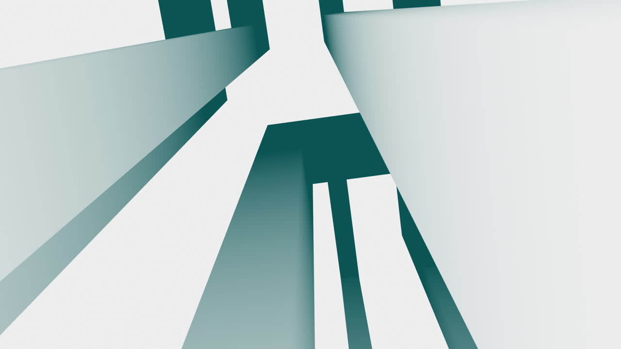 Abstrakt geometrisk animation af moderne turkise og hvide strukturer