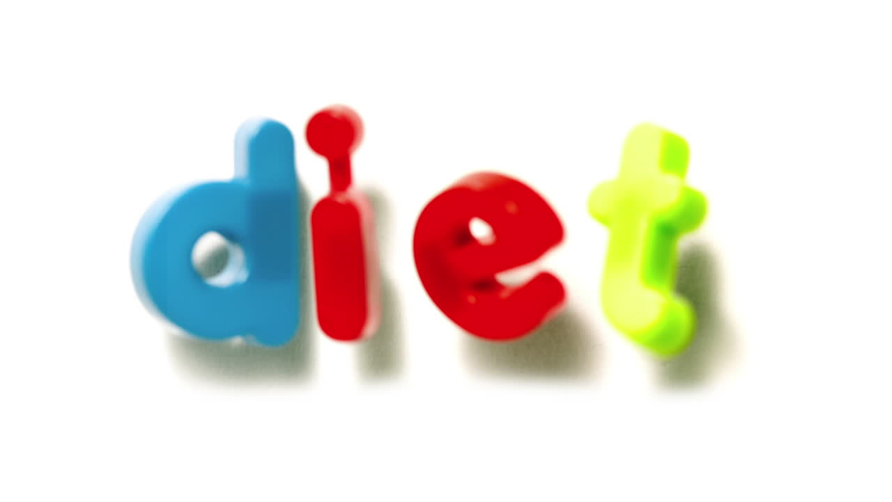 알파 마그네트 글자로 표기된 식단