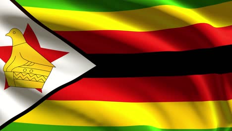 zimbabwe festive flag - loop animation