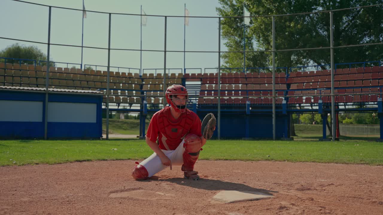 Ricevitore di baseball allo stadio