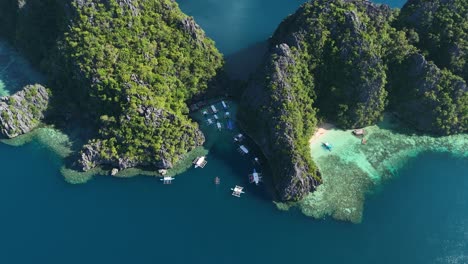 vista aérea de el nido, palawan, filipinas