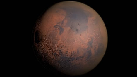 el planeta marte girando en el espacio exterior... orbitando el planeta marte... viajando al planeta rojo marte en el espacio... elementos de este video proporcionados por la nasa.