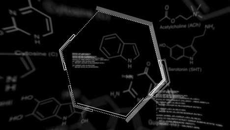 Animation-Der-Datenverarbeitung-Und-Formen-Auf-Schwarzem-Hintergrund