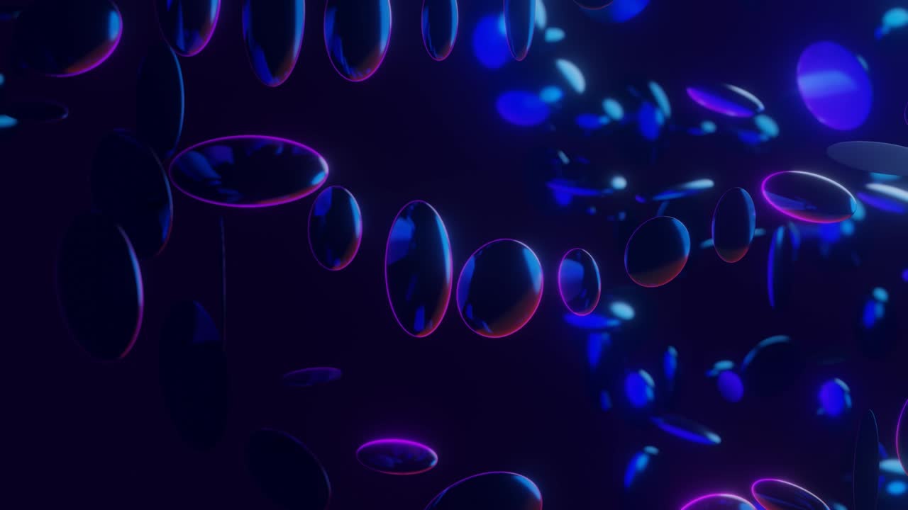 Animated Background. Sphere in Dark Area. Active Rotating