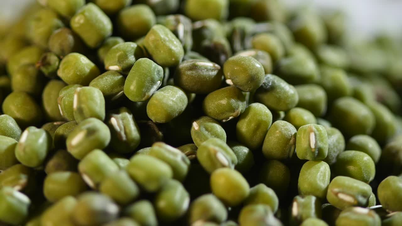 Mung beans in rotating