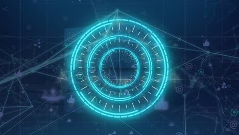 animación de redes con conexiones por encima del alcance