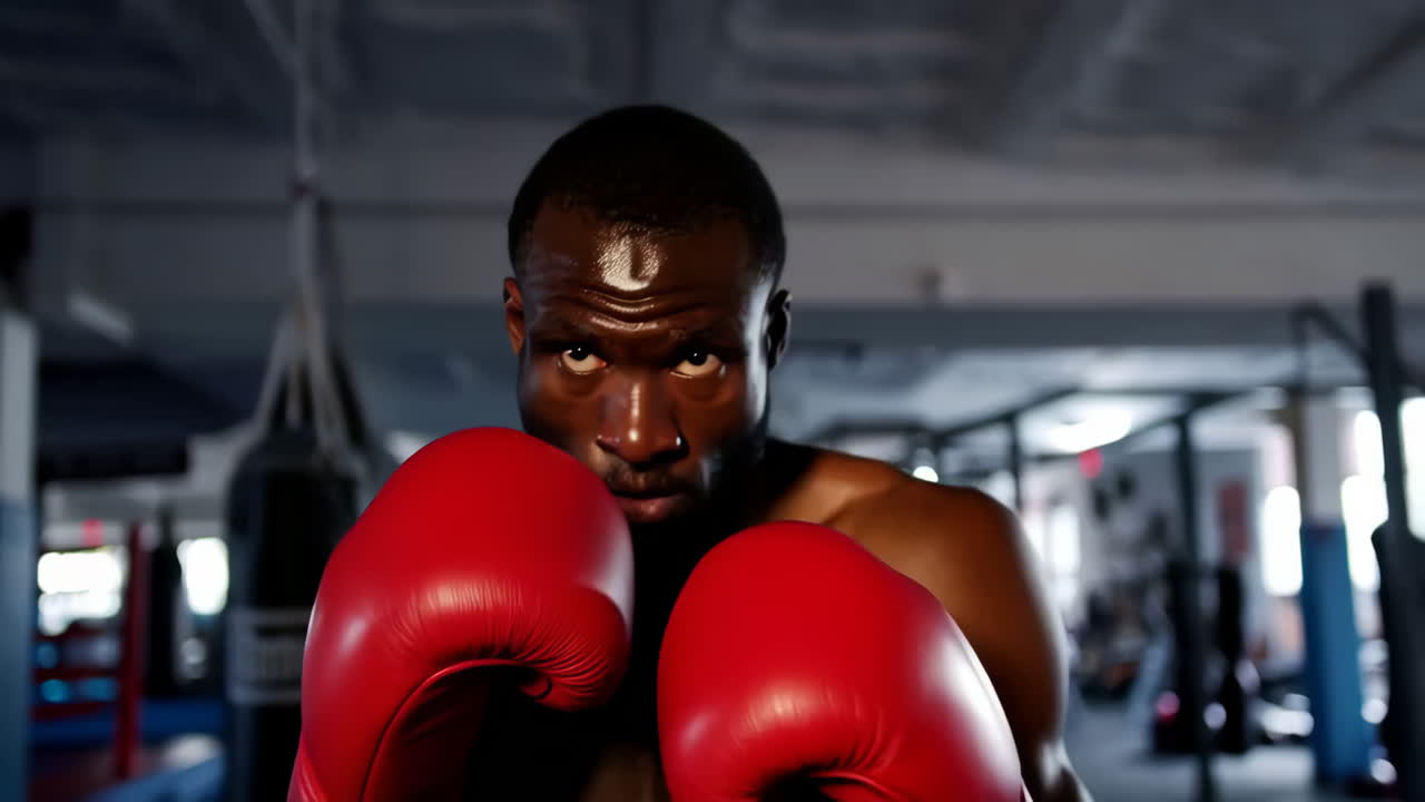 Intenso allenamento di pugilato in palestra