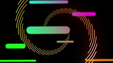 animación de formas que se mueven sobre un fondo negro