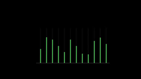 Infographic-Data-report-bar-graph-and-line-graph-chart-animated.-Grow-or-success-profit-diagram-concept-Animation-video-with-alpha-channel.