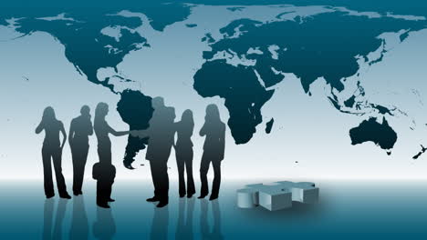 silhouetted of business people 8