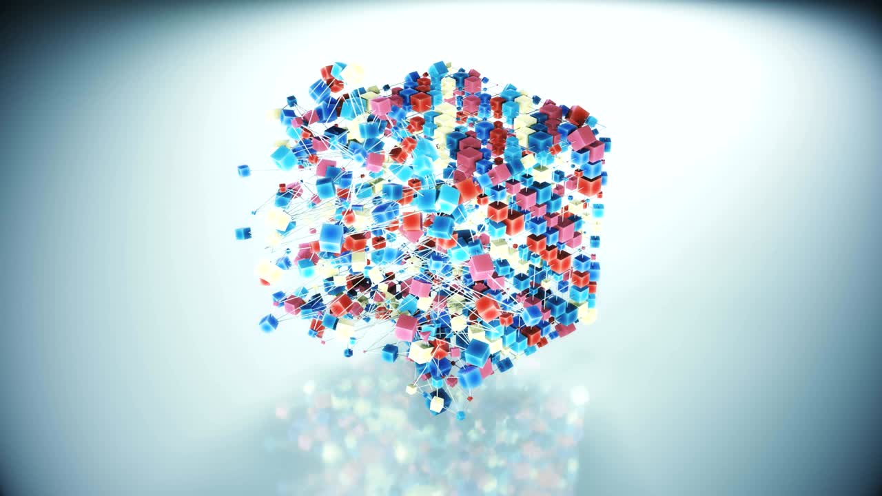 4k 추상 큐빅 네트워크