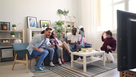 friends celebrating a game