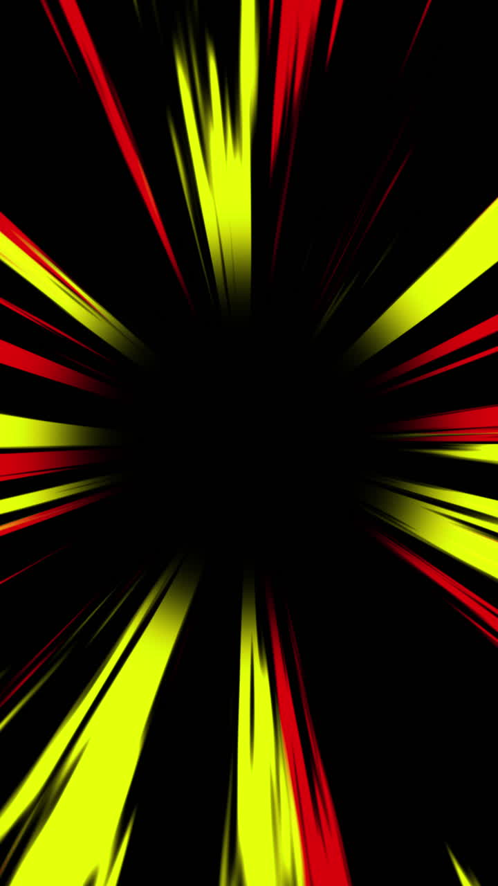 Vibrant Red and Yellow Abstract Speed Lines Animation