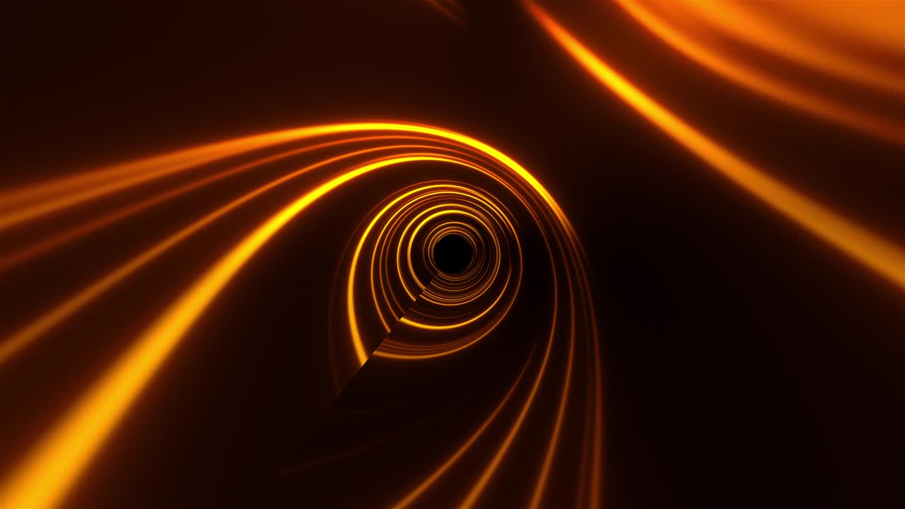 túnel brillante con líneas, generado por computadora. representación 3d de telón de fondo abstracto. vuelo dentro de un corredor de ligtación