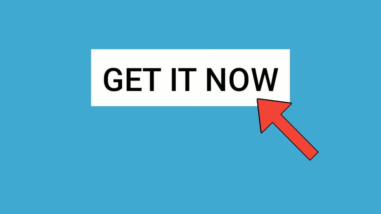 파란색 배경의 텍스트 엔드 스크린 비디오 애니메이션