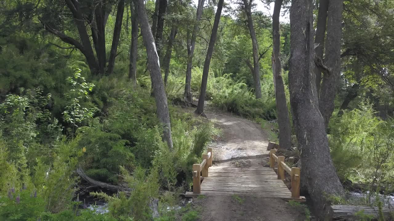 Bridge taking to Bosque Andino Patagonico Argentina