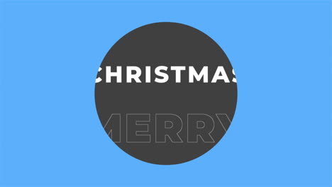 Feliz-Navidad-Con-Círculo-Negro-Sobre-Degradado-Azul