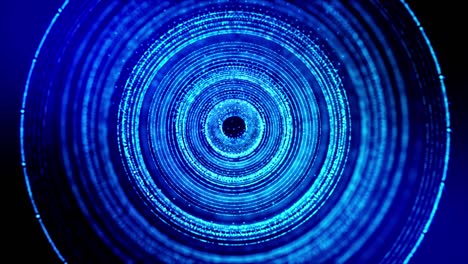 4k fondo azul de ciencia ficción sin costuras con estructuras radiales, las partículas oscilan y se mueven suavemente, como elemento de gráficos de información en el panel de ciencia ficción hud. anillos 21