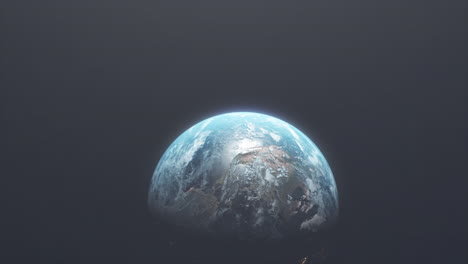 Realistic-Cinematic-Shot-of-Earth-in-Space-with-USA-and-Pacific-Ocean-Visible