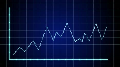 Animación-Del-Gráfico-Financiero-Sobre-Fondo-Azul-Marino