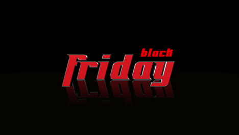 cartoon black friday text on clean black gradient