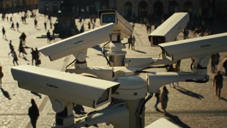 surveillance systems capture urban life: exploring the role of cctv cameras in monitoring public spaces and enhancing security amid crowds and activities