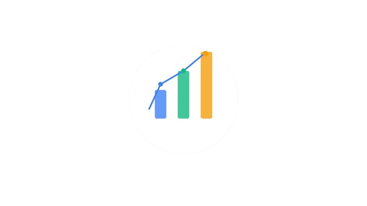 Grafico a barre animato che mostra le tendenze di crescita