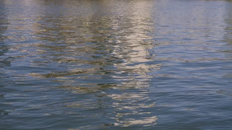 glittering water surface reflecting the sky and surroundings in gentle waves