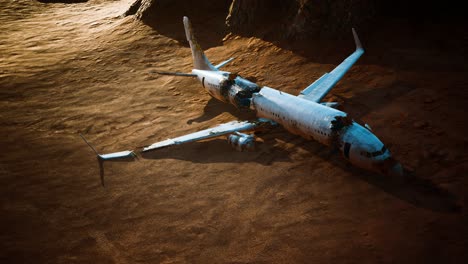 abandoned-crushed-plane-in-desert